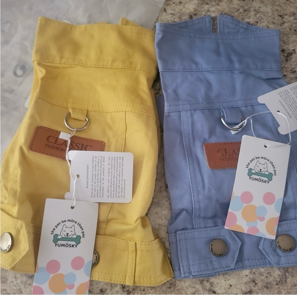 2 YUMOSKY denim dog jackets
